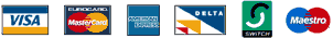 we accept visa, mastercard, american express, switch / maestro, delta, jcb, electron and solo cards