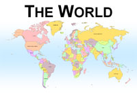 editable world map from the ppt world map set