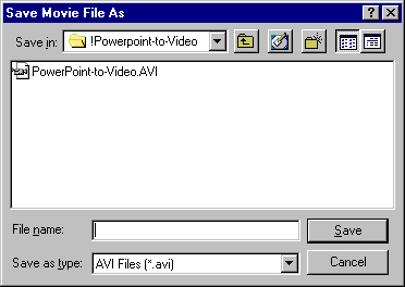 powerpoint to video file name