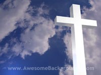 bright white cross - powerpoint background