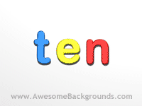 magnetic letters countdown - powerpoint backgrounds