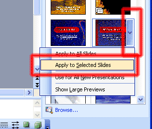 apply to selected slides