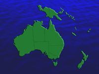 australia and new zealand map - powerpoint backgrounds