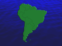 south america map - powerpoint backgrounds