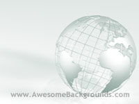 metallic globe - world powerpoint backgrounds