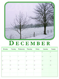 powerpoint calendar December
