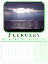 powerpoint calendar February