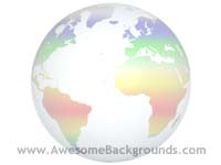 rainbow earth - powerpoint backgrounds