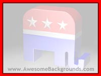 republican elephant - powerpoint backgrounds