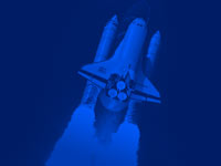 space shuttle takeoff - powerpoint backgrounds