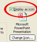 tick display as icon