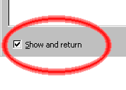 show and return ticked