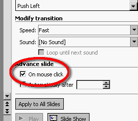 tick on mouse click