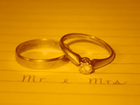 wedding rings mr and mrs - powerpoint backgrounds